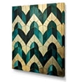 thumbnail image 2 of Designart "Golden Arches In Emerald II" Abstract Shapes Wall Decor, 2 of 7