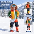 thumbnail image 2 of Snow Suit for Kids Winter Outdoor One Piece Snowsuit Waterproof Warm Hooded Toddler Snow Suit Girls Boys Overalls Snowboarding Ski Suits 2026 Windproof Jumpsuit with Pockets, 2 of 10