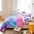 thumbnail image 5 of URBONUR 3 Pieces Blue Purple Mermaid Bedding Twin, Glitter Mermaid Tail Kids Comforter Sets for Teens, Gradient Glitter Girl Rainbow Bedding Set for All Season, 5 of 9
