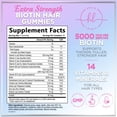 thumbnail image 2 of Hair Vitamins Gummies for Hair Growth - Hair, Skin & Nails Beauty Complex with 5000mcg Biotin per Serving - Supports Thicker, Stronger, Radiant-Looking Hair for Women & Men, Berry Flavor - 60 Gummies, 2 of 9