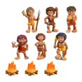 thumbnail image 1 of Human Evolution Model Mini Campfire Terrarium Glass Ornaments Containers People Action Figure Caveman Figurines Child, 1 of 6