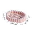 thumbnail image 3 of MTBLYS Soap Saver Tray Cream Drainable Design Puffy Border Style Water Release Slotted Tray 5.9X4.1X1.4 Inches Bathroom Kitchen Dorm Countertop Use, 3 of 6