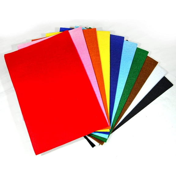 40Pcs A4 Coloured 8 x 12 inch/30 x 20 cm Felt Fabric Sheets, Scheam Fabrics DIY Craftwork Sewing Patchwork, Felt Crafts Assorted Colour Polyester Felt Sheet for Art and Craft
