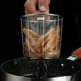 thumbnail image 5 of Round Wire Fry Basket Easy Storage Deep Fry Basket French Fries Basket Multipurpose Portable Food Fried Basket for Dumplings Pasta Cooking, 12cm, 5 of 7