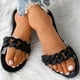 thumbnail image 5 of Sandalias Mujer Zapatillas planas Transparente Cómodo Playa Zapatos romanos Flip Flop Wmkox8yii  hj789, 5 of 9