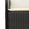 thumbnail image 3 of vidaXL 7 Piece Garden Dining Set with Cushions Black Poly Rattan, 3 of 5