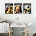 thumbnail image 6 of Wall Art For Kitchen Canvas Artwork Fruits Grapes Wine Bottle Foods Canvas Painting - 3 Pieces Canvas Art Contemporary Nature Pictures for Dining Room Wall Decor Home Decoration, 6 of 6