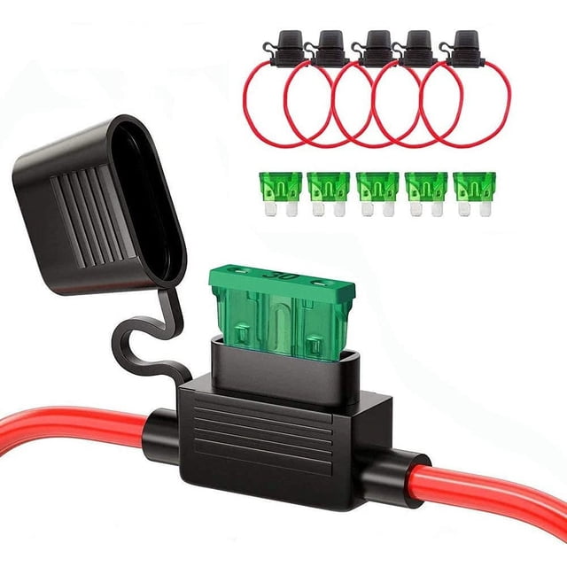 Portafusibles en línea MCIGICM 12 AWG con fusible de hoja ATC/ATO de 30 A