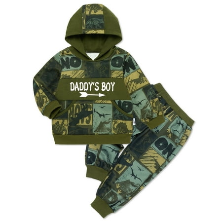 

SYNPOS Toddler Infant Baby Boys Dinosaur Long Sleeve Hoodie Tops Sweatsuit Pants Outfit Set 12-18 Months