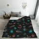 thumbnail image 5 of Balery Colorful Insect Manta de Felpa Suave y Acogedora – Cobija de Franela Aterciopelada para Cama, Lavable y Cálida para Sofá, Mascotas, Transpirable-50"x40", 5 of 7