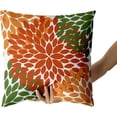 thumbnail image 3 of Orange Sage Green Pillow Covers 20x20 in Dahlias Flowers Fall Decor Thanksgiving Autumn Decorative Couch Pillow Cases Set of 2 Home Decor for Living Room Bedroom Bed Cushion Outdoor, 3 of 6