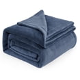thumbnail image 1 of Manta de forro polar, tamaño queen, franela azul mineral, 1 of 7