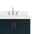 thumbnail image 6 of Ariel Stafford 43 Inch Single Right Offset Oval Sink Vanity With White Quartz Countertop W/1.5" Edge In Midnight Blue, 6 of 11