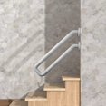thumbnail image 2 of Pasamanos montado en la pared con superficie antideslizante, pasamanos en forma de U con accesorios, piquete de pasamanos de escalera con diseño de halo brillante, para baño de bañera/escaleras TUNC Sencillez, 2 of 5