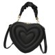 thumbnail image 3 of Bolso bandolera con forma de corazón para mujer con cremallera alrededor del bolso de hombro desmontable Negro, 3 of 8