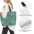 thumbnail image 4 of Bingfone Canvas Tote Bag for Women with Inner Pocket Aesthetic Cute Shopping Tote Bags Reusable Grocery Bags-Jungle Animals, 4 of 9