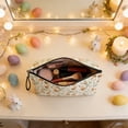thumbnail image 5 of AURIGATE Easter Bunny Makeup Bag 9.84×6.99in, Linen Double-Sided Print Cosmetic Bag, Multifunctional Easter Bunny Storage Pouch for Travel and Daily Use, 5 of 6