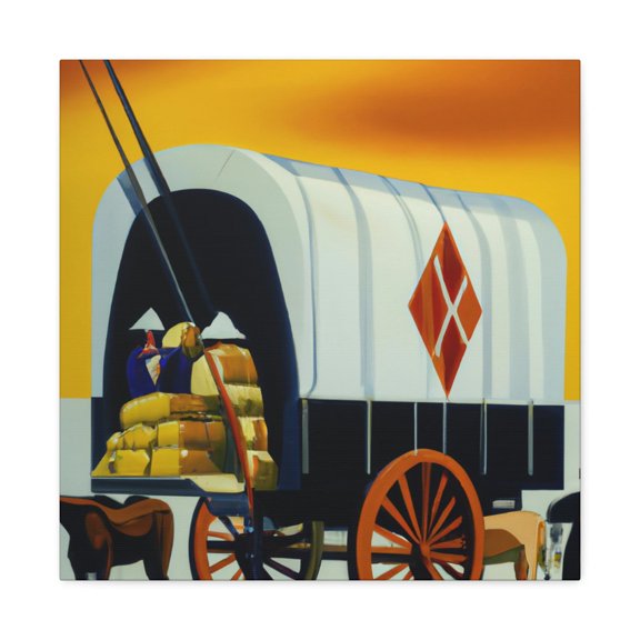 Wheeling Art Deco Wagon. - Canvas