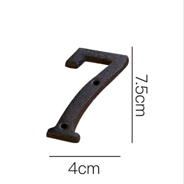 Metal Alphabet Letters Number Cast Iron House Sign Doorplate DIY Cafe