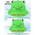 thumbnail image 4 of Frog Bucket Hat, Cute Fisherman Hat Cotton Sun Bucket Hat Sun Protection Cap Wide Brim Beach Summer Hat for Women Men Girls and Kids,Parent child hat, 4 of 6