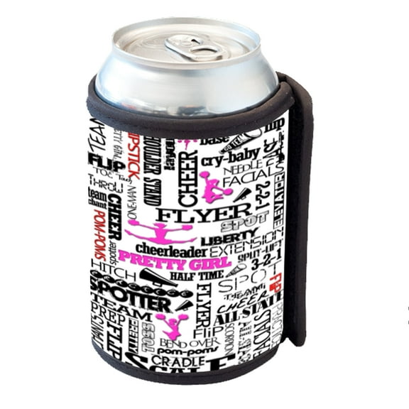KuzmarK Insulated Drink Can Cooler Hugger - Cheerleader Cheer
