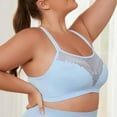 thumbnail image 5 of Bras for Women's Workout Bras Supportive Sports Plus Size Yoga Full Coverage Push Up Wireless on Clearance Sky Blue 4XL, 5 of 6