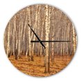 thumbnail image 2 of DesignArt Dense Birch Forest in the Fall Large Wall Clock, 2 of 4