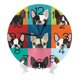 thumbnail image 2 of Reloj de pared con cara de Boston Terrier, silencioso, de 10 pulgadas, estilo rústico retro, decorativo para sala de estar, cocina, baño, dormitorio, 2 of 7
