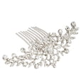 thumbnail image 4 of del cabellero de las mujeres del Rhinestone del cristal de nupcial de la de 3 de la de graduación del Soledad Peine para el cabello de bodas de plata, 4 of 9