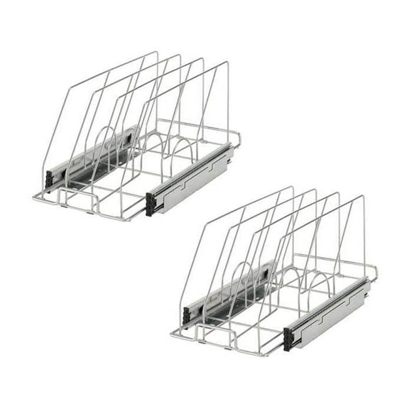 TRINITY Sliding Bakeware Organizer in Chrome 2-Pack