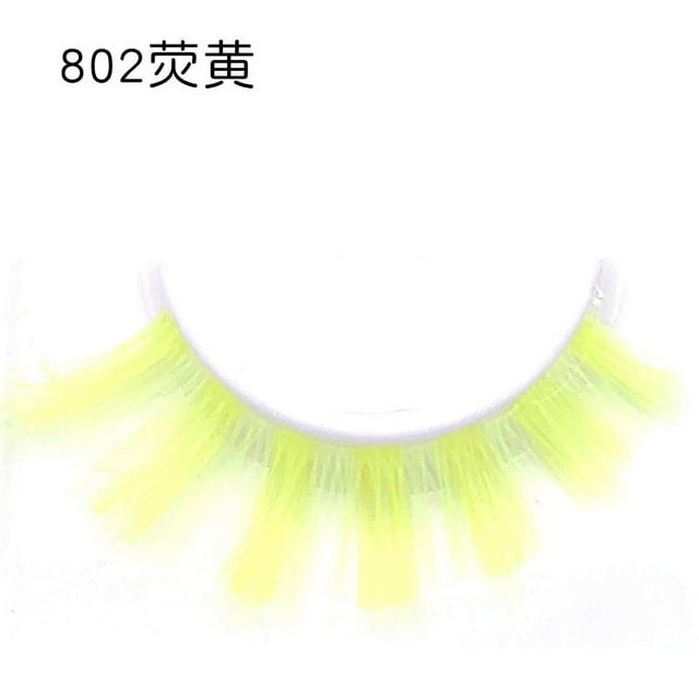 Zhuge Pestañas de visón de colores, racimos de pestañas de colores esponjosos, pestañas postizas de ojo de gato, largas y gruesas, rizadas, 3 pares (A37)