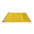 thumbnail image 2 of Ahgly Company Machine Washable Indoor Square Oriental Yellow Traditional Area Rugs, 8' Square, 2 of 4