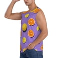 thumbnail image 3 of Bingfone Yellow Lemon And Orange Pattern Men's Tank Tops Workout Sleeveless Tee Shirts Running Beach Tanks for Men-Small, 3 of 8
