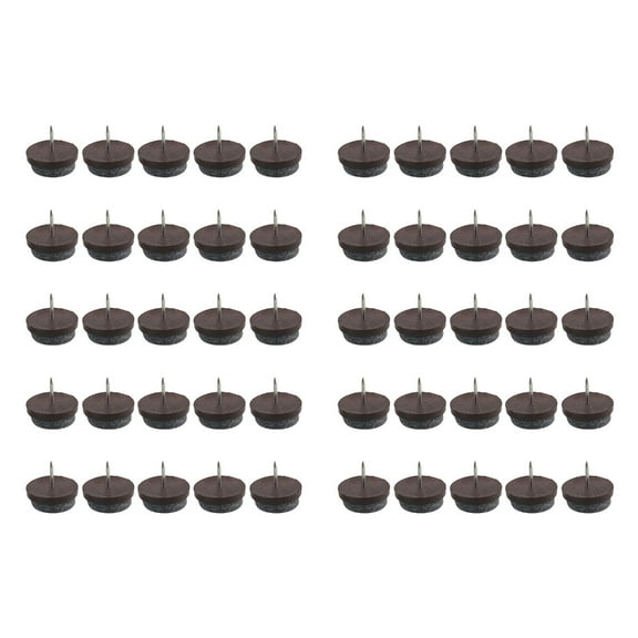 50 Pcs Antiscratch Furniture Chair Leg Feet Pads Wood Floor Protectors Felt Nail-on Slider Glides Pad Furniture Hardware