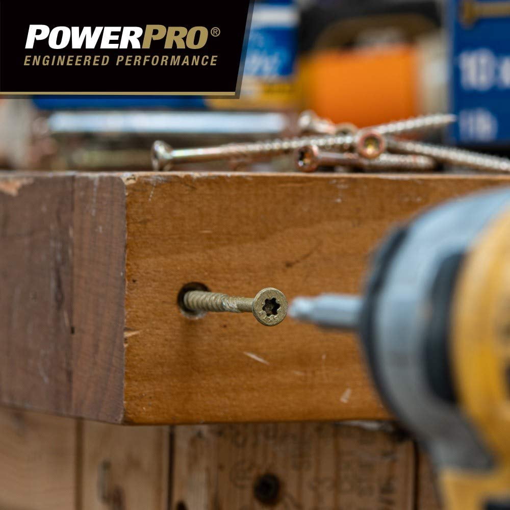 Hillman Power Pro #8 x 2 In. Bronze Ceramic Flat Head Star Exterior Wood Screw (3000 Ct., 1/4 Keg)