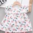 thumbnail image 5 of kpoplk Toddler Baby Girl Summer Clothes Outfit Funny Letter T Shirt Top Short Set Infant Girl Clothes 6 12 18 months 2T 3T(Pink,18-24 M), 5 of 6