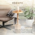 thumbnail image 5 of COZAYH Farmhouse Round Pedestal Side Table for Living Rooms & Bedrooms, Brown, Set of 2, 5 of 11