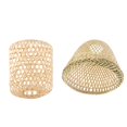 thumbnail image 1 of 2x Pantalla de lámpara de bambú Pantalla colgante Luz colgante Decoración de cocina para lámpara de techo Lámpara de mesa de comedor Droplight Sala de estar 20x25cm 25x18.5cm jinwen Pantalla tejida, 1 of 8