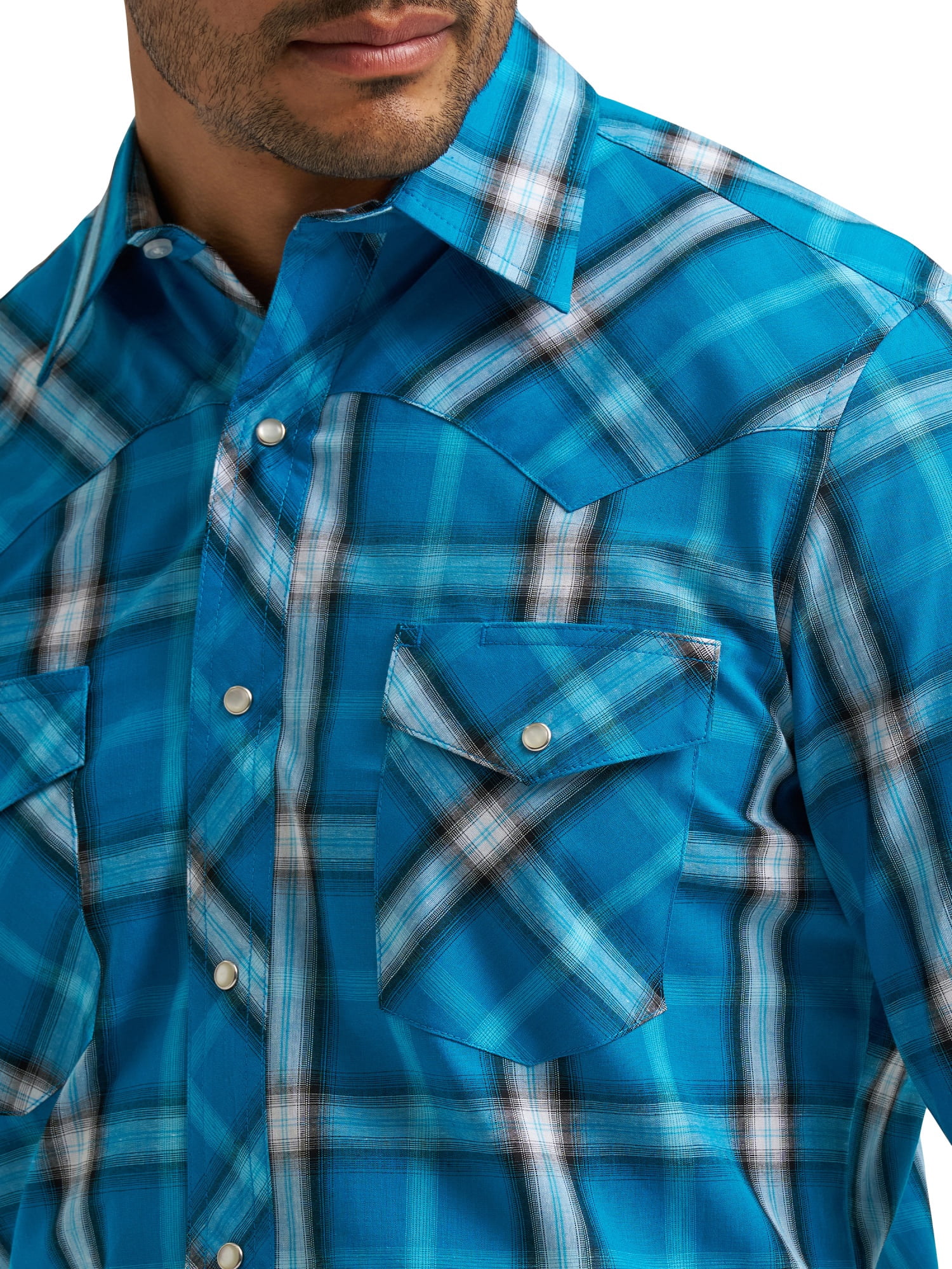 Wrangler® Men's and Big Men's Regular Fit Long Sleeve Western Shirt, Sizes S-5XL