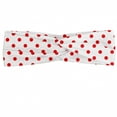 thumbnail image 1 of Geometric Headband, Classical Pattern with Country Picnic Theme Retro Style Polka Dot Shapes, Elastic and Soft Women's Bandana for Sports and Everyday Use, Grey Red Coconut, by Ambesonne, 1 of 3