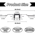 thumbnail image 1 of OUYAWEI Safety Squat Bar Thick Pads Collars 2in Plate Compatible Ergonomic Cambered Silver, 1 of 7