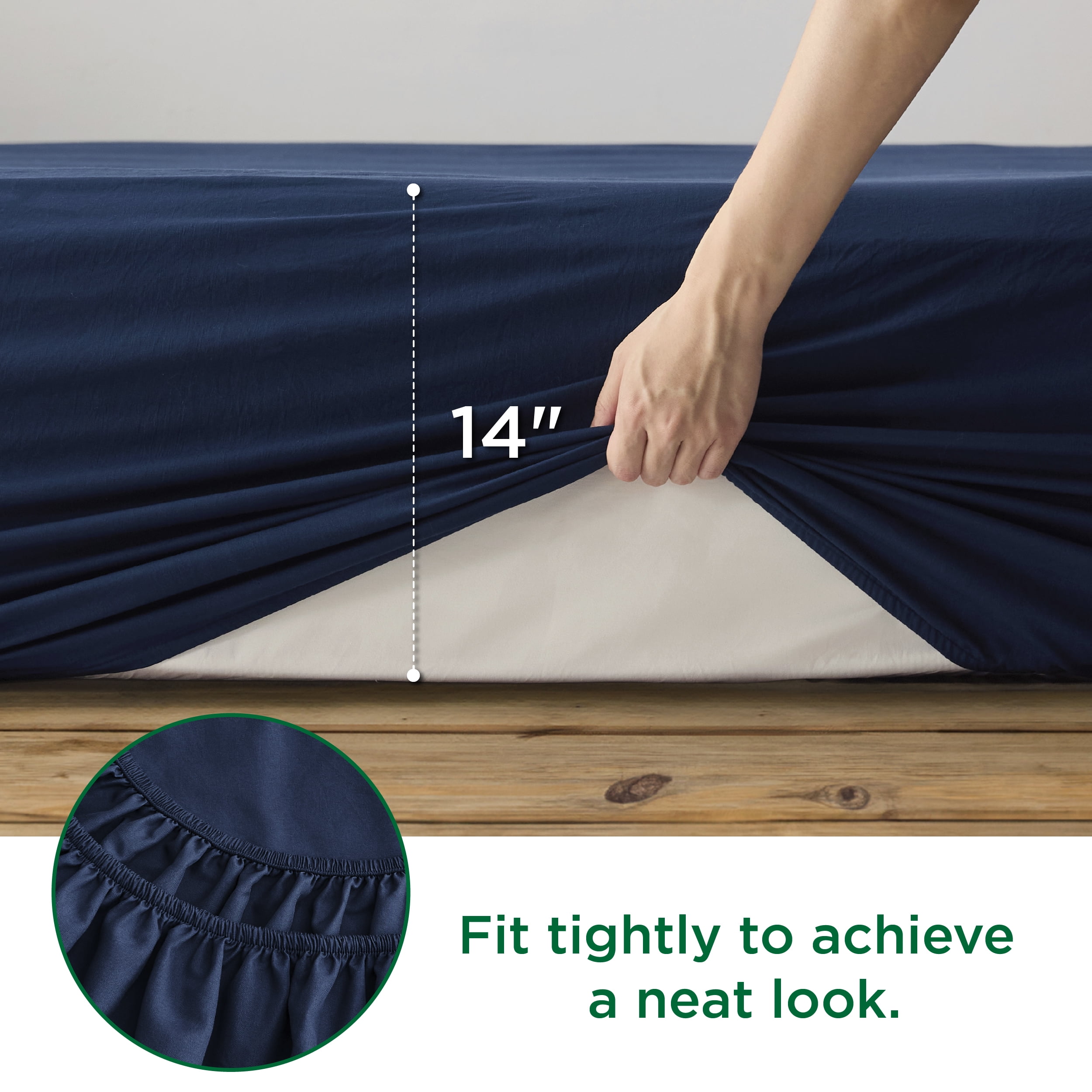 Cozy Comfort Queen Comforter Set with Sheet - 4 Pieces Soft Navy Blue Bedding Sets, Grid Pinch Pleat, All Season Lightweight Fluffy Bed Set