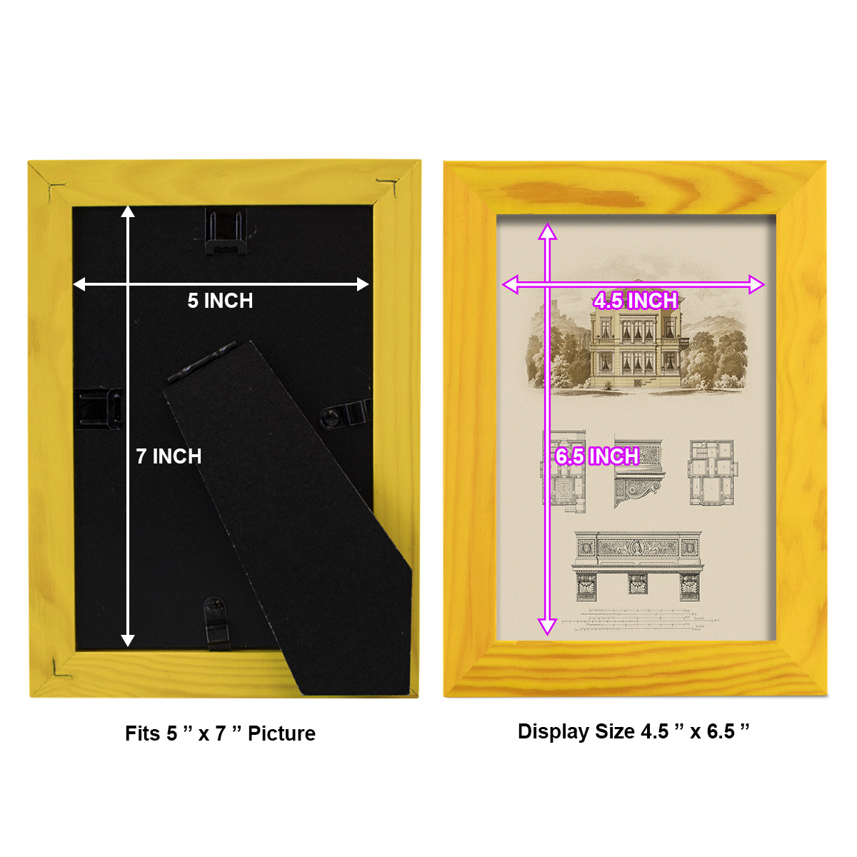 Estate and Plan I -Framed Print w/glass-Sunflower Yellow