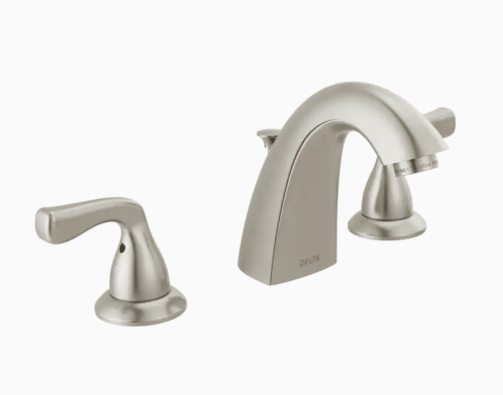 Delta Foundations 2-Handle Widespread Bathroom Faucet Stainless Steel Finish