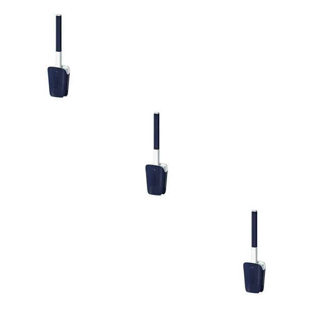 Toystoory Cepillo de baño Cabeza de agua Cepillos drenables montados en la pared con soporte doméstico Baño Eliminación de polvo Accesorios Azul 3Conjunto