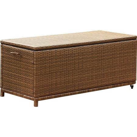 Devon and Claire Viking Outdoor Brown Wicker Storage Ottoman