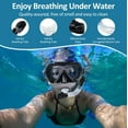 thumbnail image 5 of Snorkel Set Snorkeling Gear Adults,Dry Top Diving Masks and Snorkel for Man Women, Easy-Breath Scuba Gear with Anti-Leak Anti-Fog Tempered Panoramic Glass for Diving, Swimming, 5 of 7