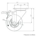 thumbnail image 3 of Carrymaster ACSU-76SFB Light-Duty Swivel Flange Brake Non-Leveling Caster, 3 of 4