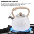 thumbnail image 4 of Wosthever Hervidor de agua 3.5L Calabaza de gran capacidad Caldera de calentamiento de agua de acero inoxidable con mango de nylon anti-escaldado Tapa de Barra de herramientas Blanco Wosthever HA026578-01, 4 of 6