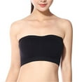 thumbnail image 3 of Women‘s Seamless Bandeau Crop Tube Top Bra Strapless Padded Bralette, 3 of 10